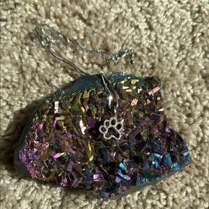 Silver Paw Pendant Necklace